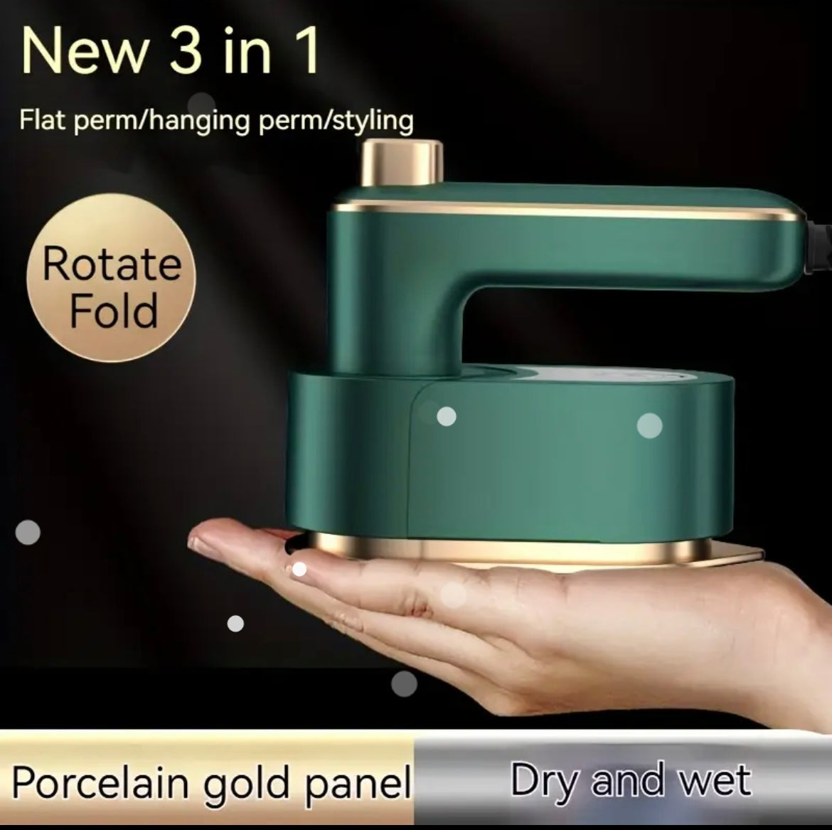 3-in-1 Foldable Steam Iron for Clothes