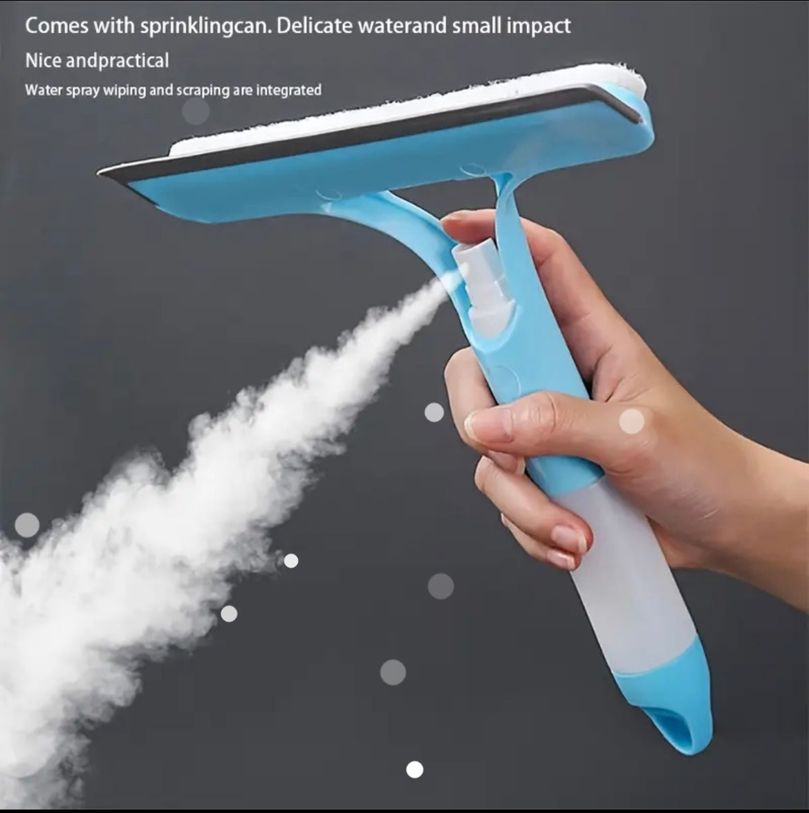 2-in-1 Window Cleaning Spray Mop – Built-In Water Sprayer & Squeegee