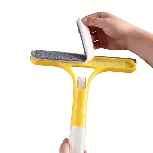2-in-1 Window Cleaning Spray Mop – Built-In Water Sprayer & Squeegee