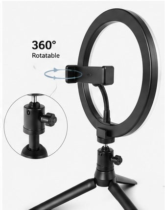 10” LED Ring Light with Tripod & Phone Holder – Perfect for Streaming, Video Calls & Content Creation